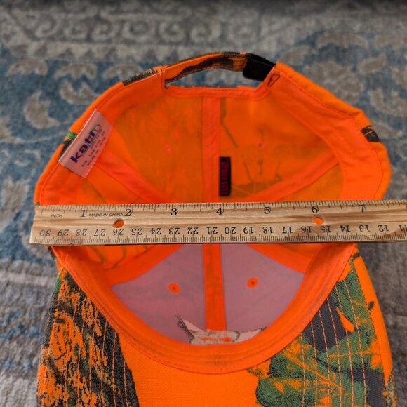 KATI Baseball Hat Unisex OS Orange Mossy Oak Flex Strap Logo Hunting Sports Cap - Picture 12 of 13
